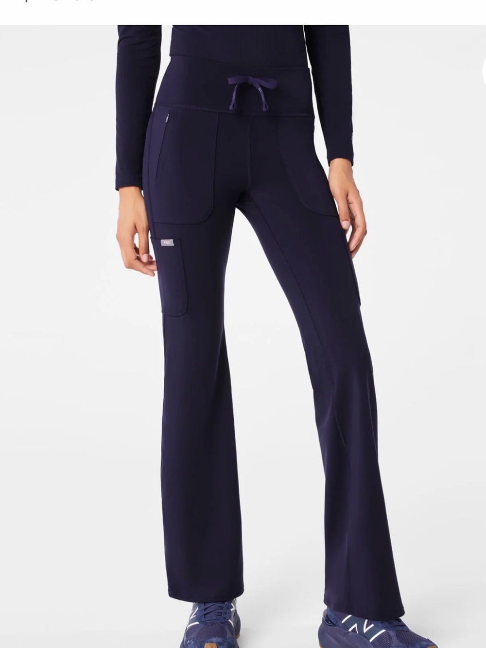 Figs Deep Navy Bootcut Drawstring Scrub Pants